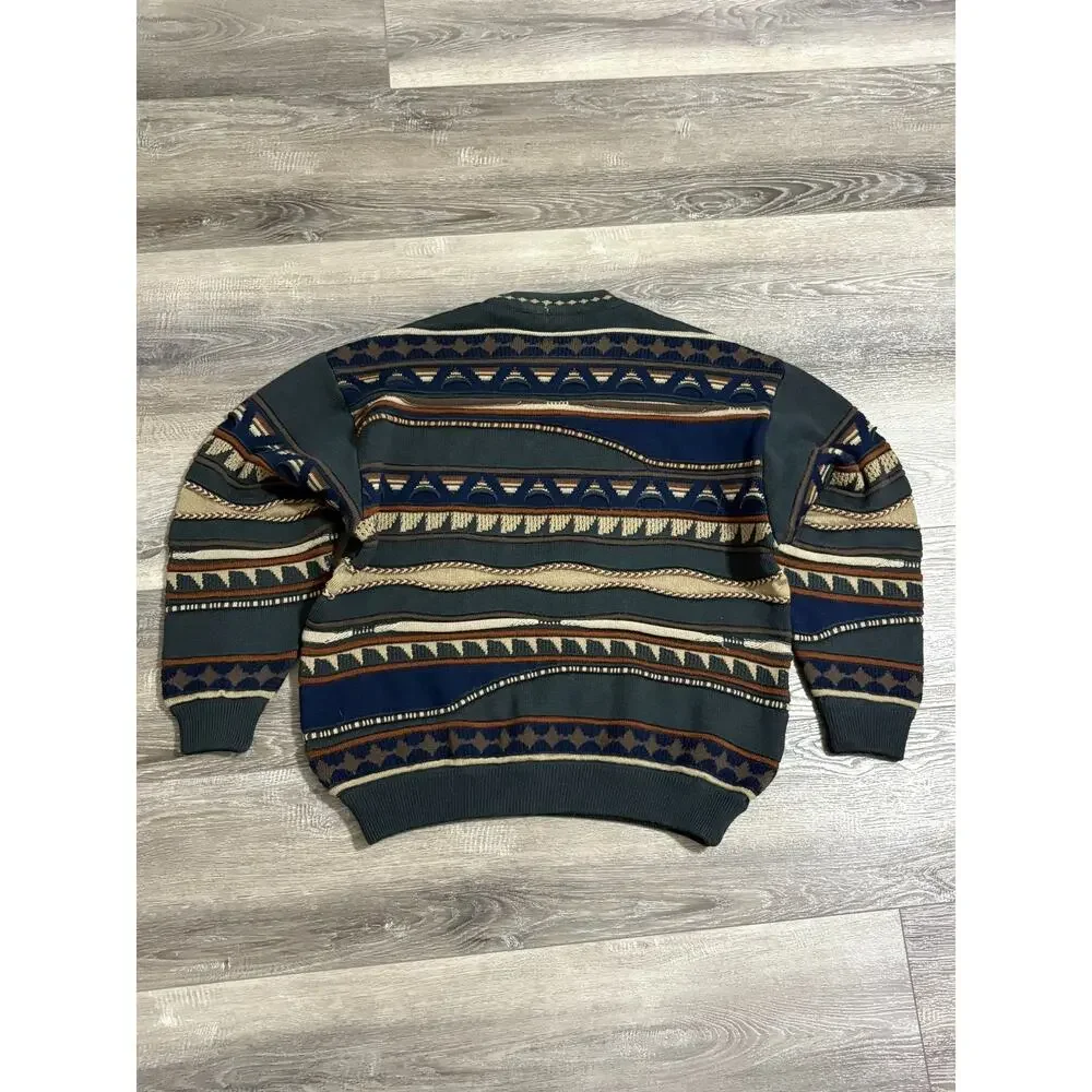Vintage Toorallie Merino Wool 3D Knot Coogi Style Sweater Retro - Men’s Large